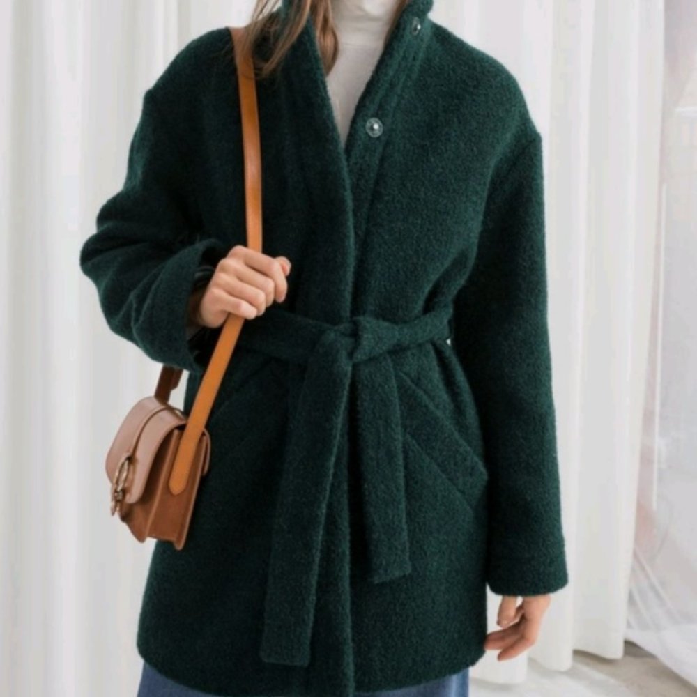 & Other Stories Black Wool Coat